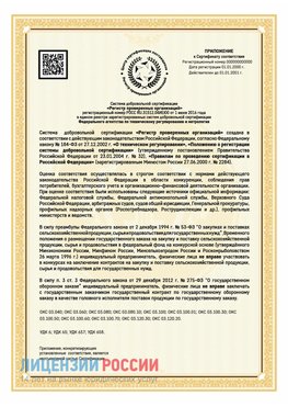 Приложение к сертификату для ИП Фокино Сертификат СТО 03.080.02033720.1-2020